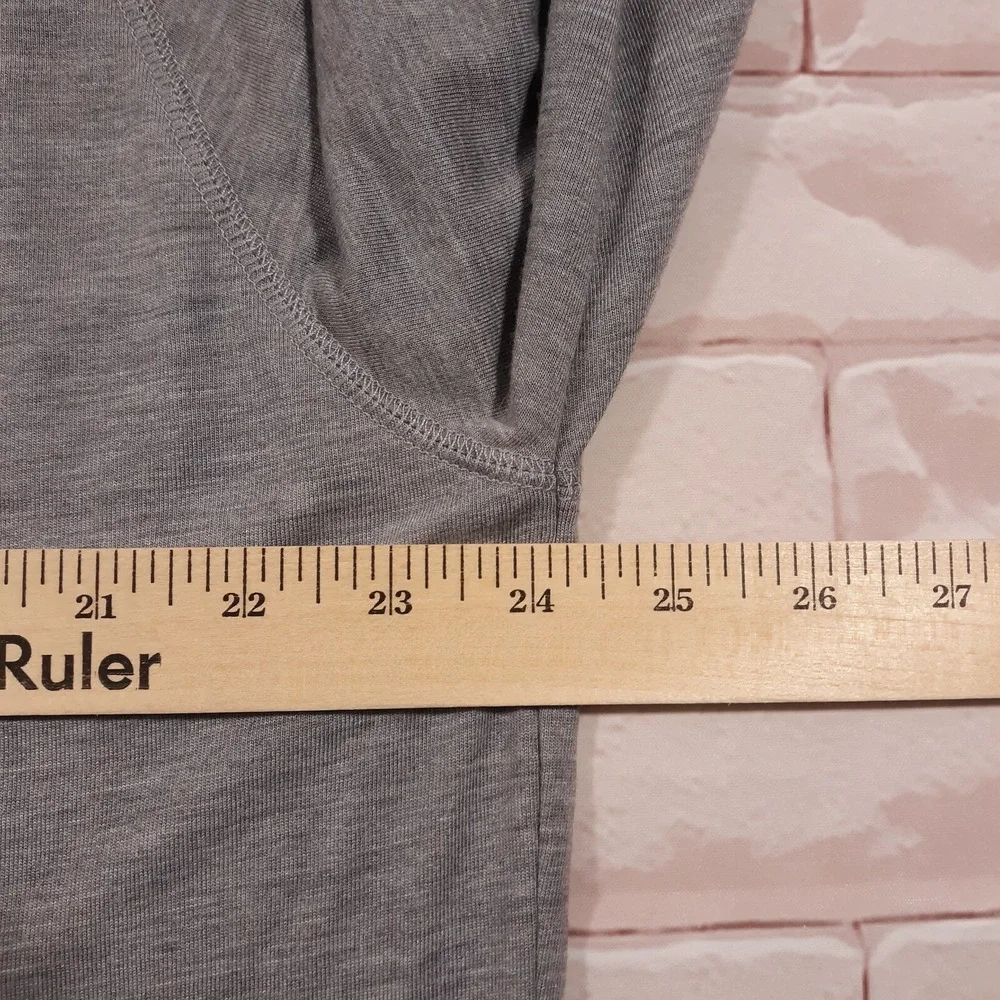 Mizzen + Main Sweater Mens 2XL Henley Neck Gray Pullover Modal Blend